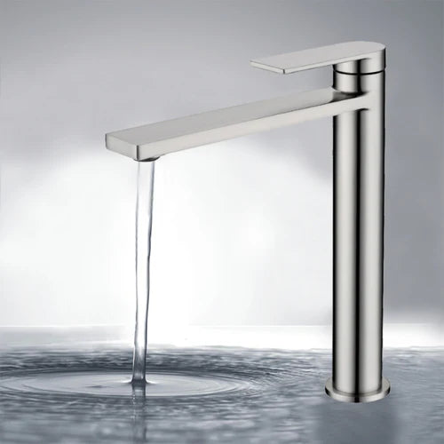 Sora High Rise Basin Mixer Stainless Steel PLB2002SS