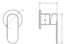 Sora Wall Mixer Trim Kit With Body Gunmetal PLB3001-TK-GM