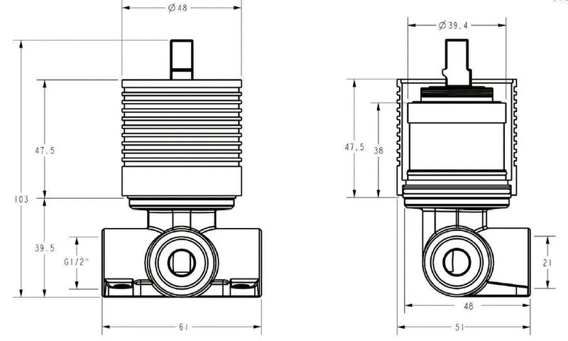 Sora Wall Mixer Trim Kit With Body Brushed Gold PLB3001-TK-BG