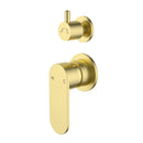 Sora Wall Mixer With Diverter Trim Kit Brushed Gold PLB3002-TK-BG