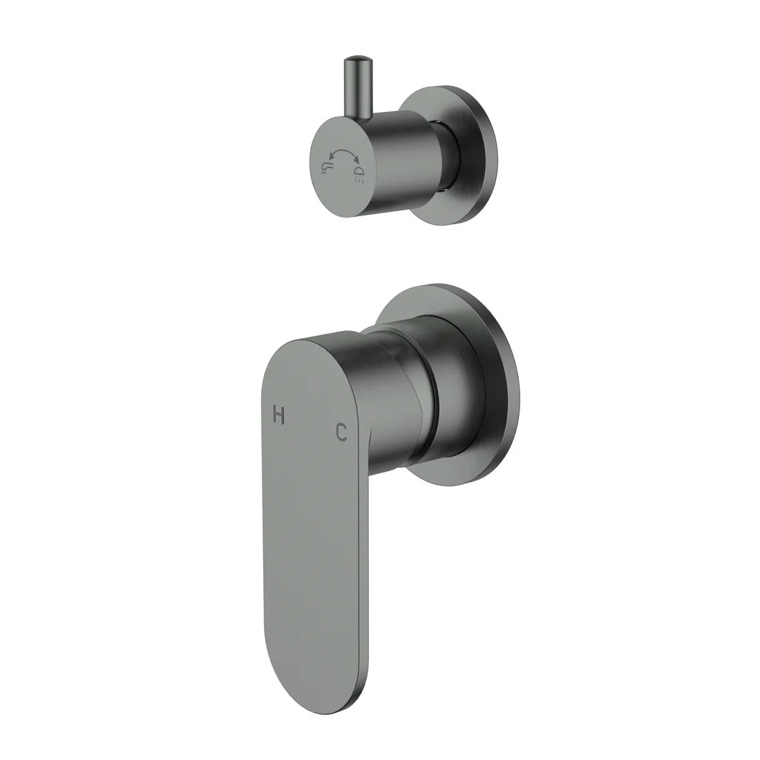Sora Wall Mixer With Diverter Trim Kit Gunmetal PLB3002-TK-GM