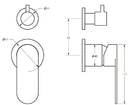 Sora Wall Mixer With Diverter Trim Kit Chrome PLB3002-TK-PC