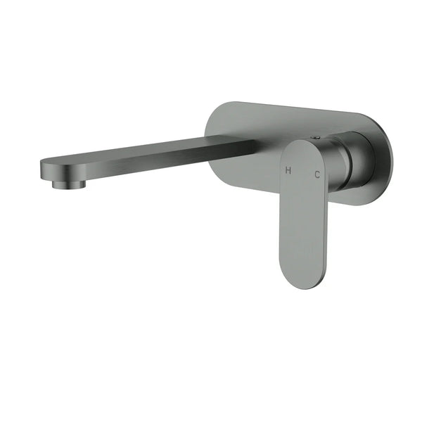 Sora Wall Basin Mixer Trim Kit With Body 200mm Gunmetal PLB3003-TK-GM