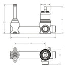 Wall Basin Mixer Trim Kits With Separate Back Plate Matt Black PLB3004-TK-MB