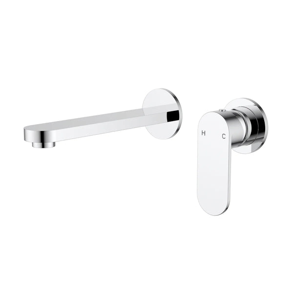 Wall Basin Mixer Trim Kits With Separate Back Plate Chrome PLB3004-TK-PC