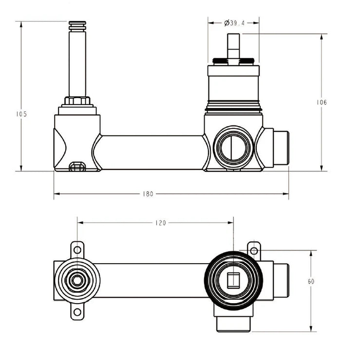 Wall Basin Mixer Trim Kits With Separate Back Plate Stainless Steel PLB3004-TK-SS