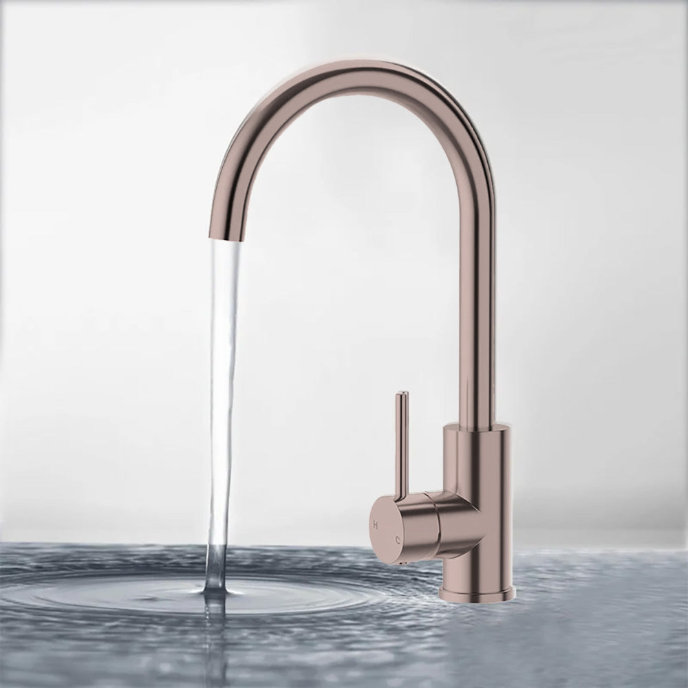 Otus Slimline Stainless Steel Sink Mixer Brush Bronze - PLC1001SS-BB - Bathroom Hub