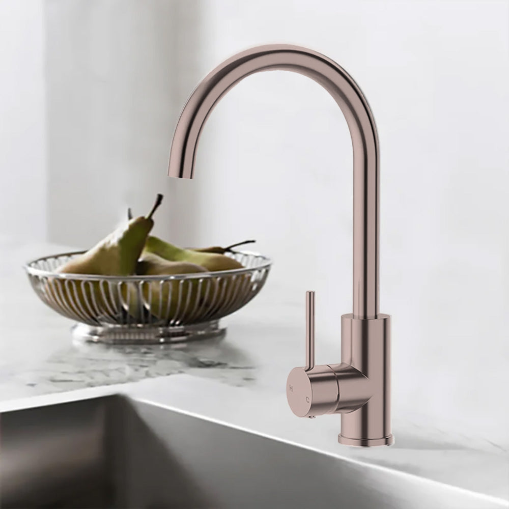 Otus Slimline Stainless Steel Sink Mixer Brush Bronze - PLC1001SS-BB - Bathroom Hub