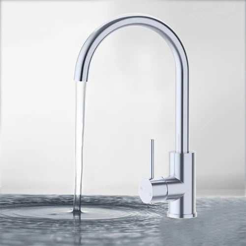 Otus slimline Gooseneck Basin Mixer PLC2005SS-CH