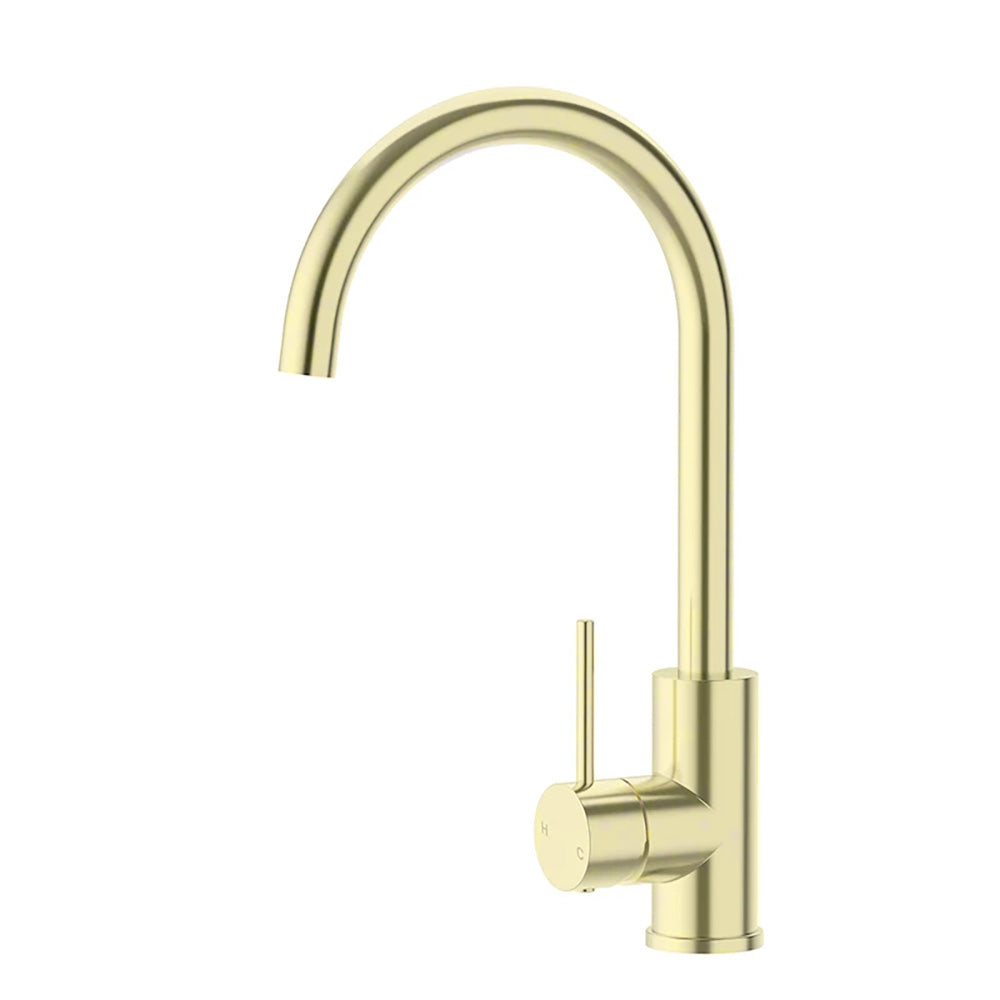 Otus Slimline Stainless Steel Sink Mixer French Gold - PLC1001SS-FG - Bathroom Hub