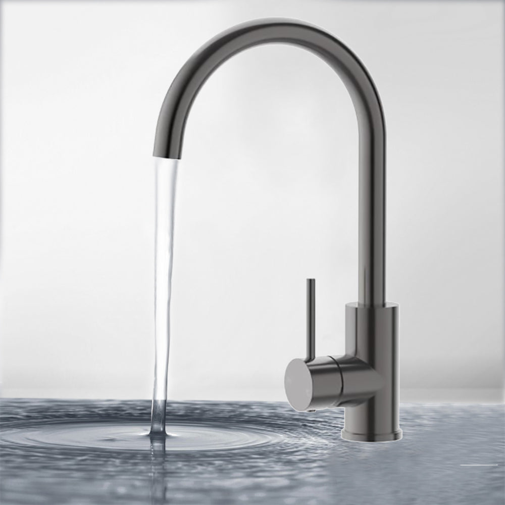 Otus Slimline Stainless Steel Sink Mixer Gun Metal PLC1001SS-GM - Bathroom Hub