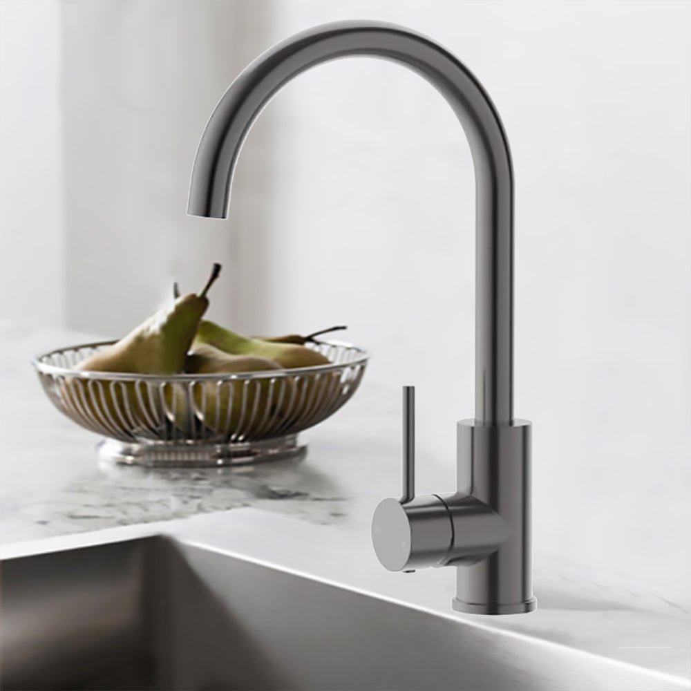 Otus Slimline Stainless Steel Sink Mixer Gun Metal PLC1001SS-GM - Bathroom Hub
