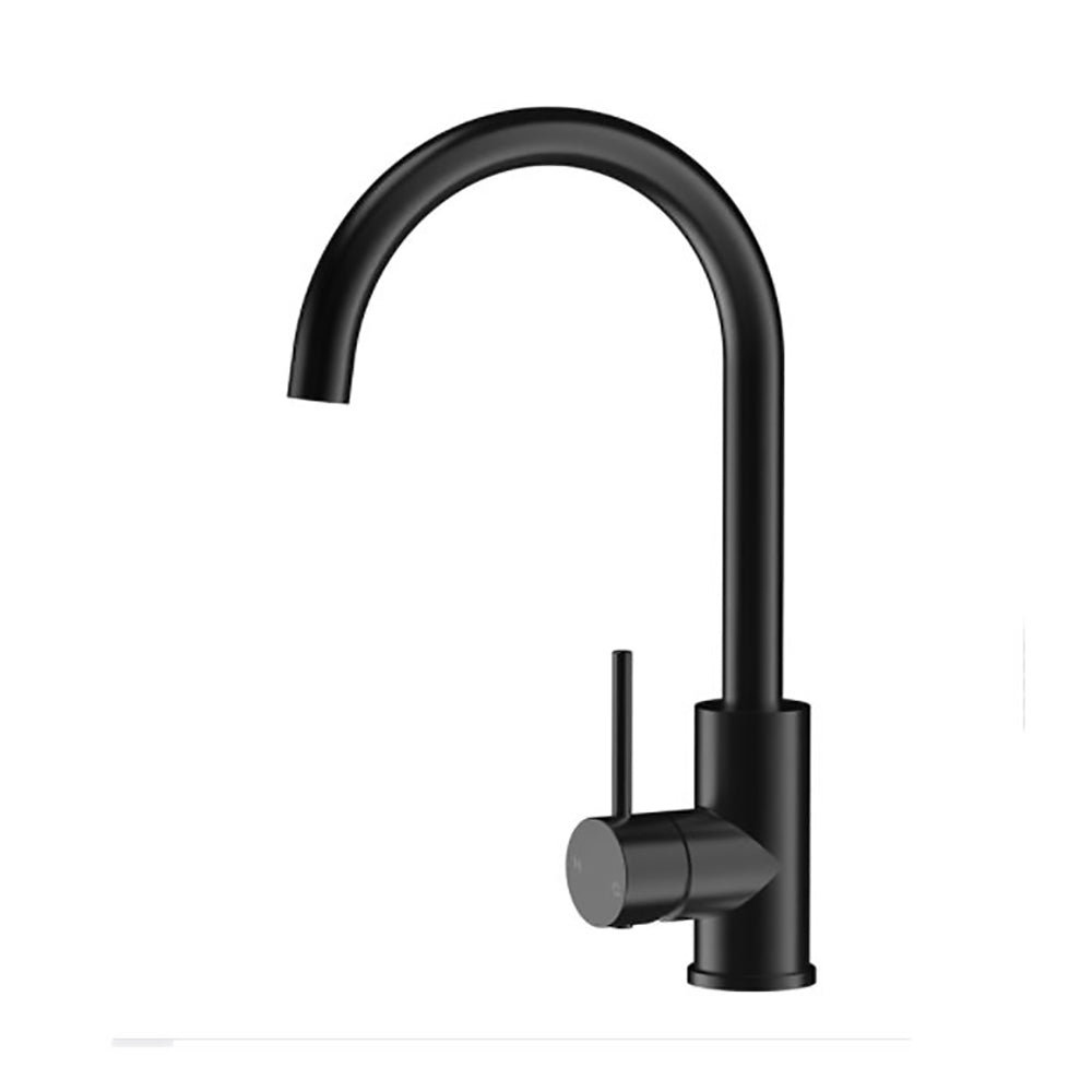 Otus Slimline Stainless Steel Sink Mixer Matte Black PLC1001SS-MB - Bathroom Hub