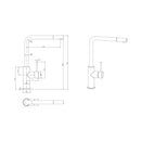 Otus Slimline Pull Out Sink Mixer Chrome PLC1018SS-CH
