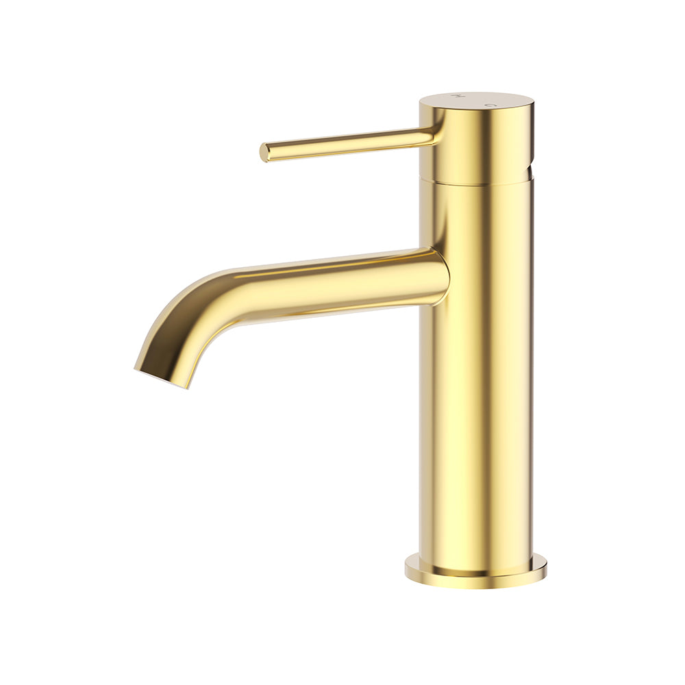 Otus Slimline SS Basin Mixer Brushed Gold PLC2001SS-BG - Bathroom Hub