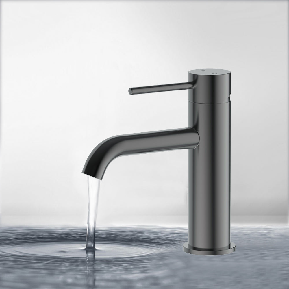 Otus Slimline SS Basin Mixer Gun Metal - PLC2001SS-GM - Bathroom Hub