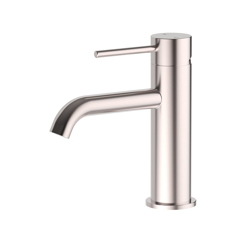 Otus Slimline SS Basin Mixer Curved Spout - PLC2001SS - Bathroom Hub
