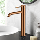 Otus Slimline SS Highrise Basin Mixer Brush Copper PLC2002SS-BC