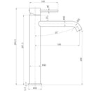 Otus Slimline SS Highrise Basin Mixer Chrome PLC2002SS-CH