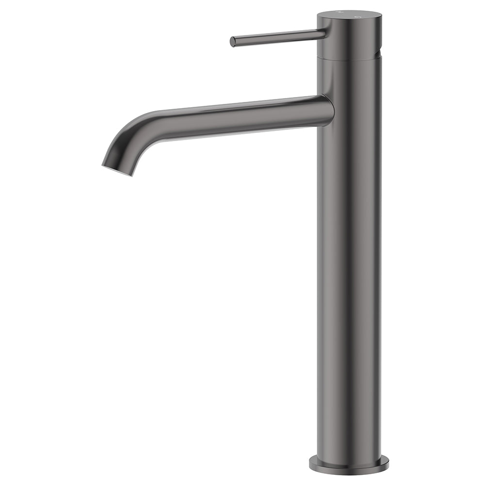 Otus Slimline SS Highrise Basin Mixer Gun Metal PLC2002SS-GM