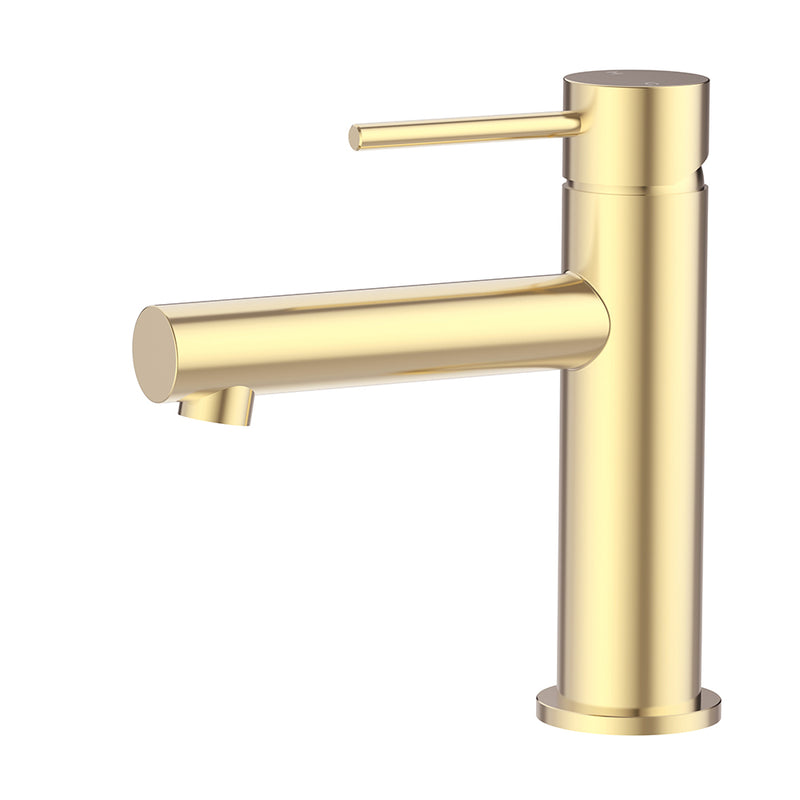 Otus Slimline Brushed Gold Basin Mixer - PLC2003SS-BG