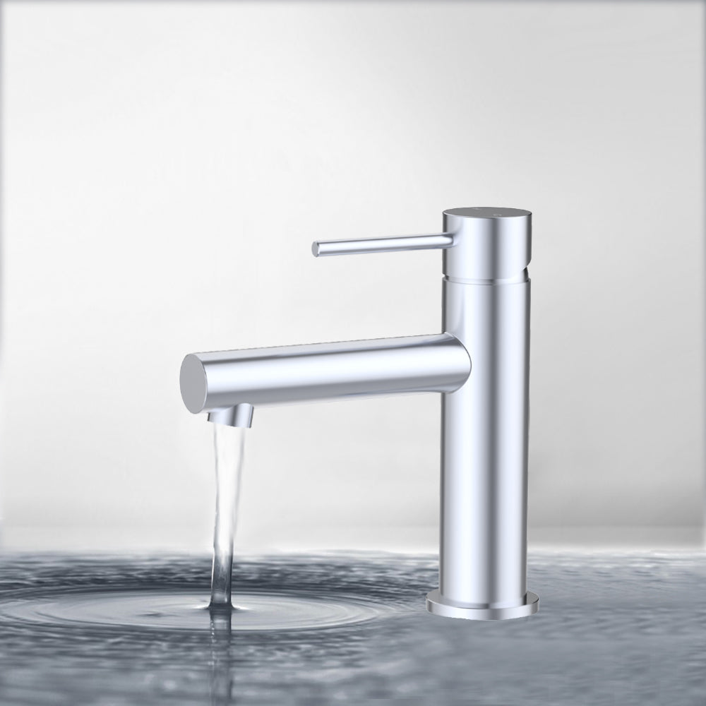Otus Slimline Stainless Steel Basin Mixer - Chrome - PLC2003SS-CH - Bathroom Hub