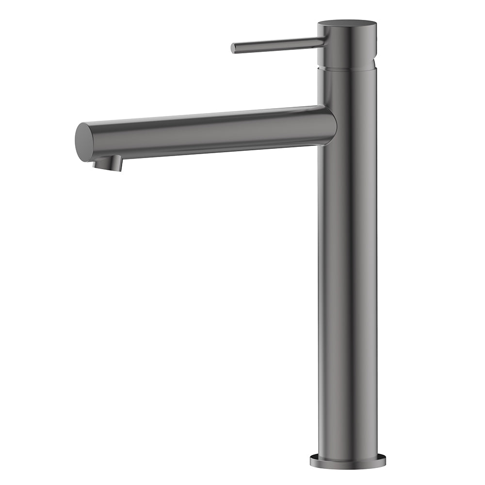 Otus Slimline SS Highrise Basin Mixer Gun Metal PLC2004SS-GM