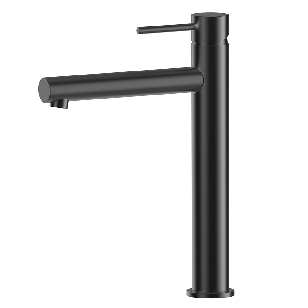 Otus Slimline SS Highrise Basin Mixer Matt Black PLC2004SS-MB