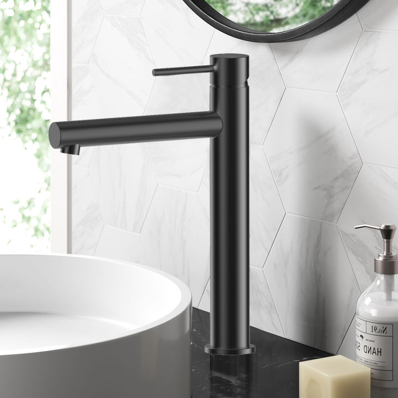 Otus Slimline SS Highrise Basin Mixer Matt Black