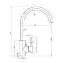 Otus Slimline Basin Mixer Matt Black PLC2005SS-MB - Bathroom Hub