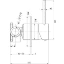 Otus Slimline SS Wall Mixer Rough-In Body PLC3001SS-BD-LU