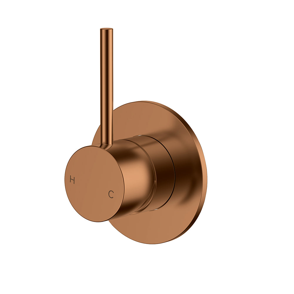 Otus Slimline Wall Mixer Level Up Trim Kits Brush Copper - PLC3001SS-LU-TK-BC - Bathroom Hub