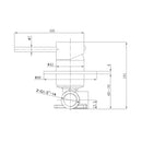 Otus Slimline Wall Mixer Level Up Trim Kits Brushed Gold PLC3001SS-LU-TK-BG