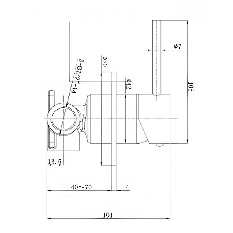 Otus Slimline SS Wall Mixer Trim Kits Brushed Gold-PLC3001SS-TK-BG