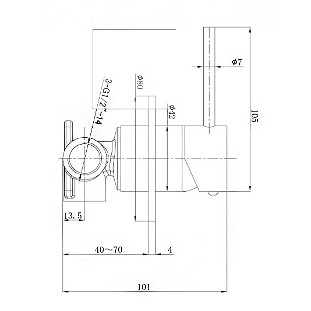 Otus Slimline SS Wall Mixer Trim Kits Chrome - PLC3001SS-TK-CH - Bathroom Hub
