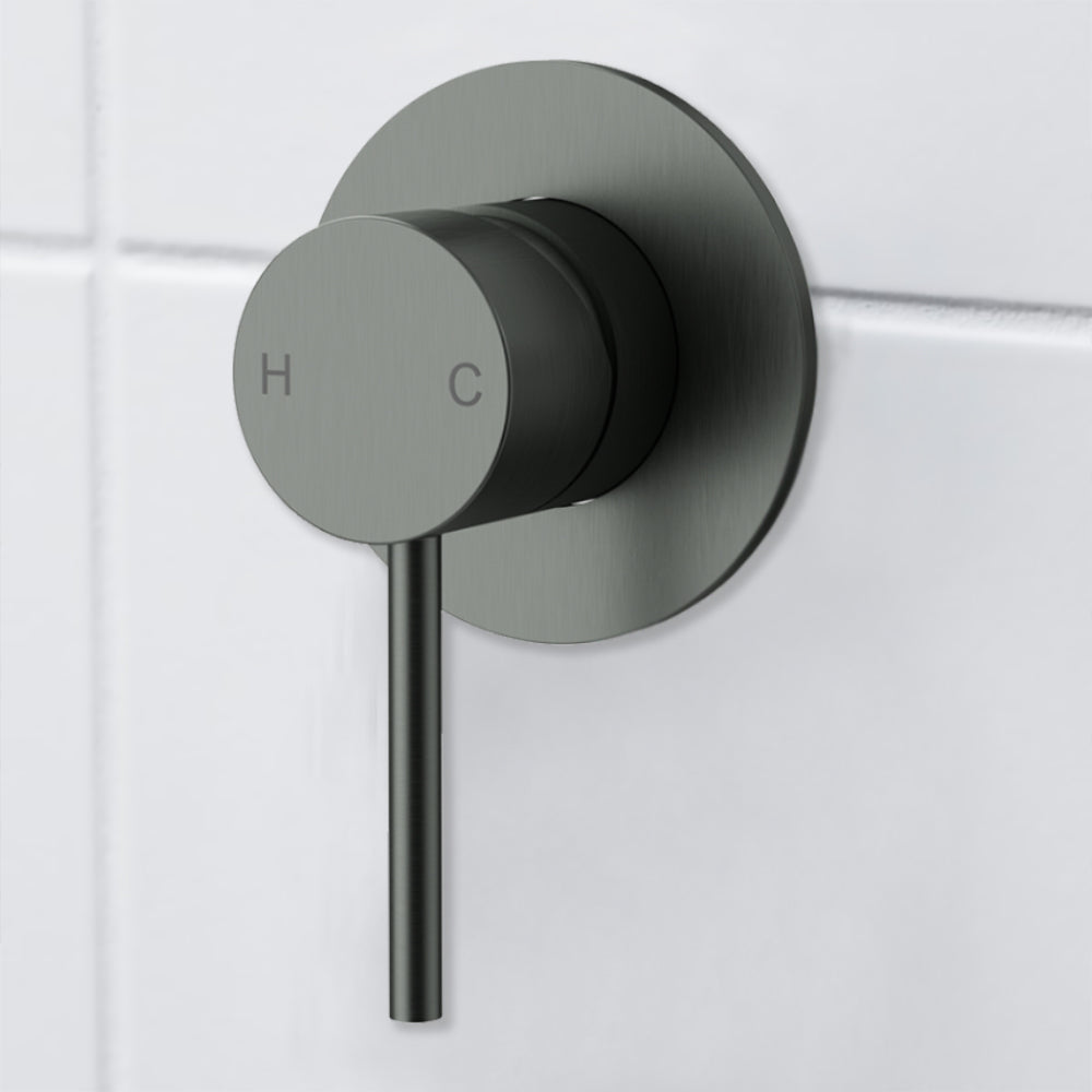 Otus Slimline SS Wall Mixer Trim Kits Gun Metal- PLC3001SS-TK-GM - Bathroom Hub