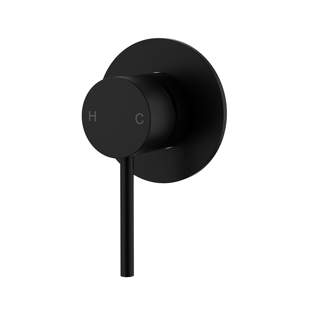 Otus Slimline SS Wall Mixer Trim Kits Matt Black- PLC3001SS-TK-MB - Bathroom Hub