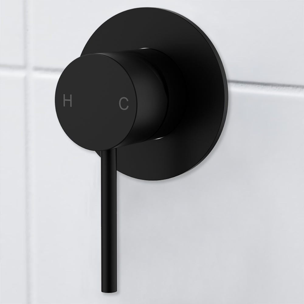 Otus Slimline SS Wall Mixer Trim Kits Matt Black- PLC3001SS-TK-MB - Bathroom Hub