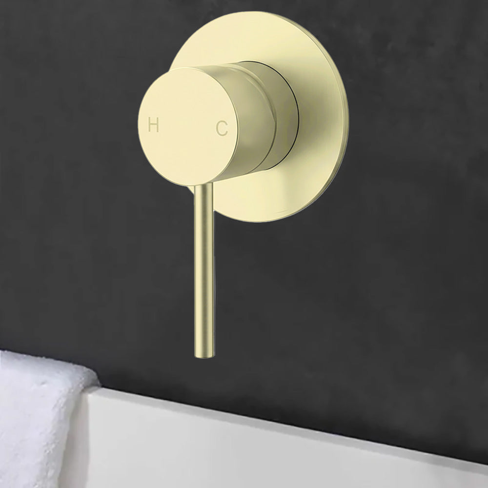 Otus Slimline SS Wall Mixer Trim Kits French Gold - PLC3001SS-TK FG - Bathroom Hub
