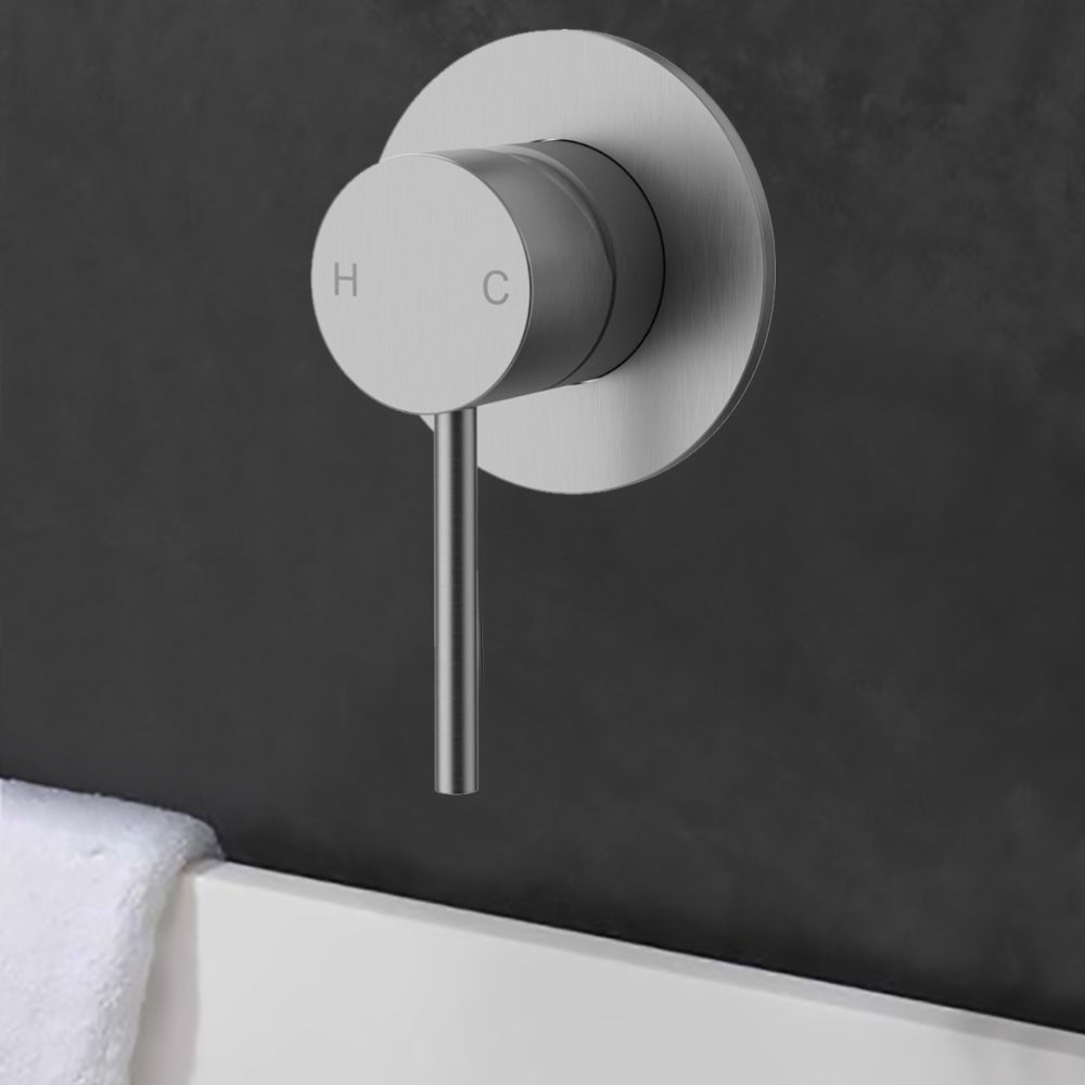 Otus Slimline SS Wall Mixer Trim Kits - PLC3001SS-TK - Bathroom Hub