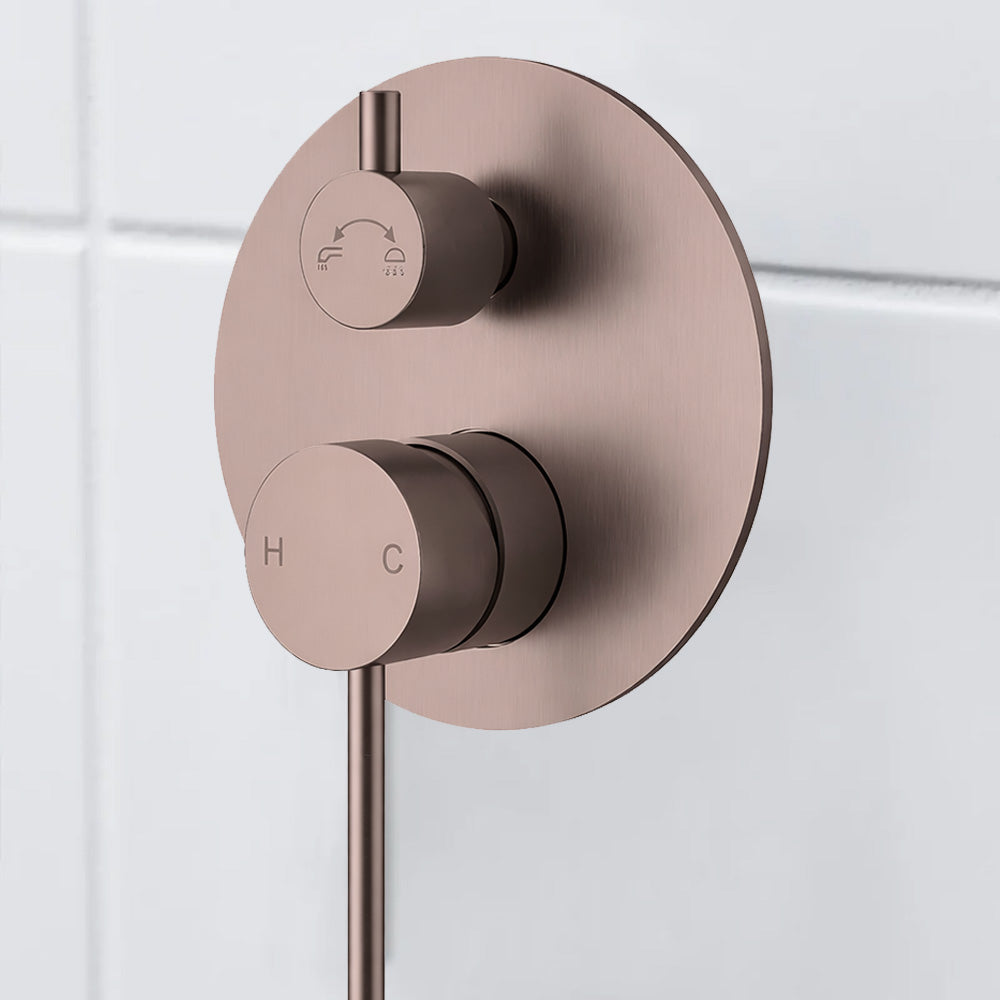 Otus Slimline SS Wall Diverter Mixer Trim Kits Brush Bronze - PLC3002SS-TK-BB - Bathroom Hub