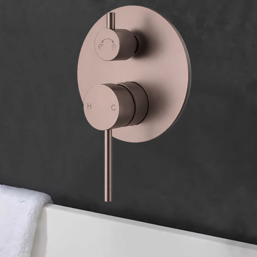 Otus Slimline SS Wall Diverter Mixer Trim Kits Brush Bronze - PLC3002SS-TK-BB - Bathroom Hub