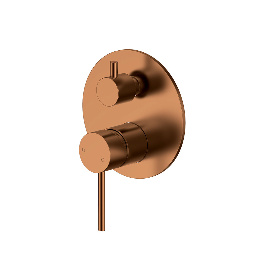 Otus Slimline SS Wall Diverter Mixer Trim Kits Brush Copper - PLC3002SS-TK-BC - Bathroom Hub