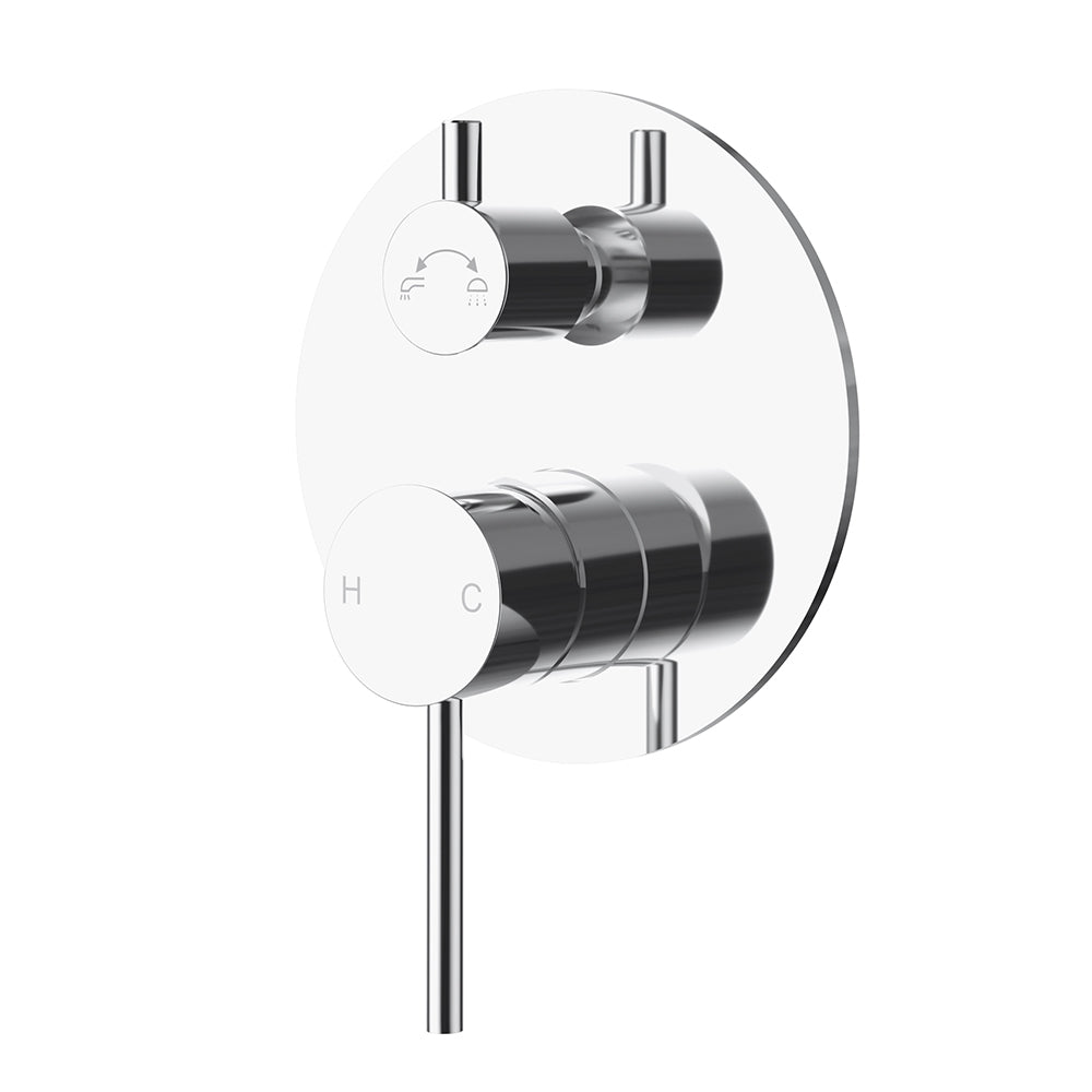 Otus Slimline SS Wall Diverter Mixer Trim Kits Chrome - PLC3002SS-TK-CH - Bathroom Hub