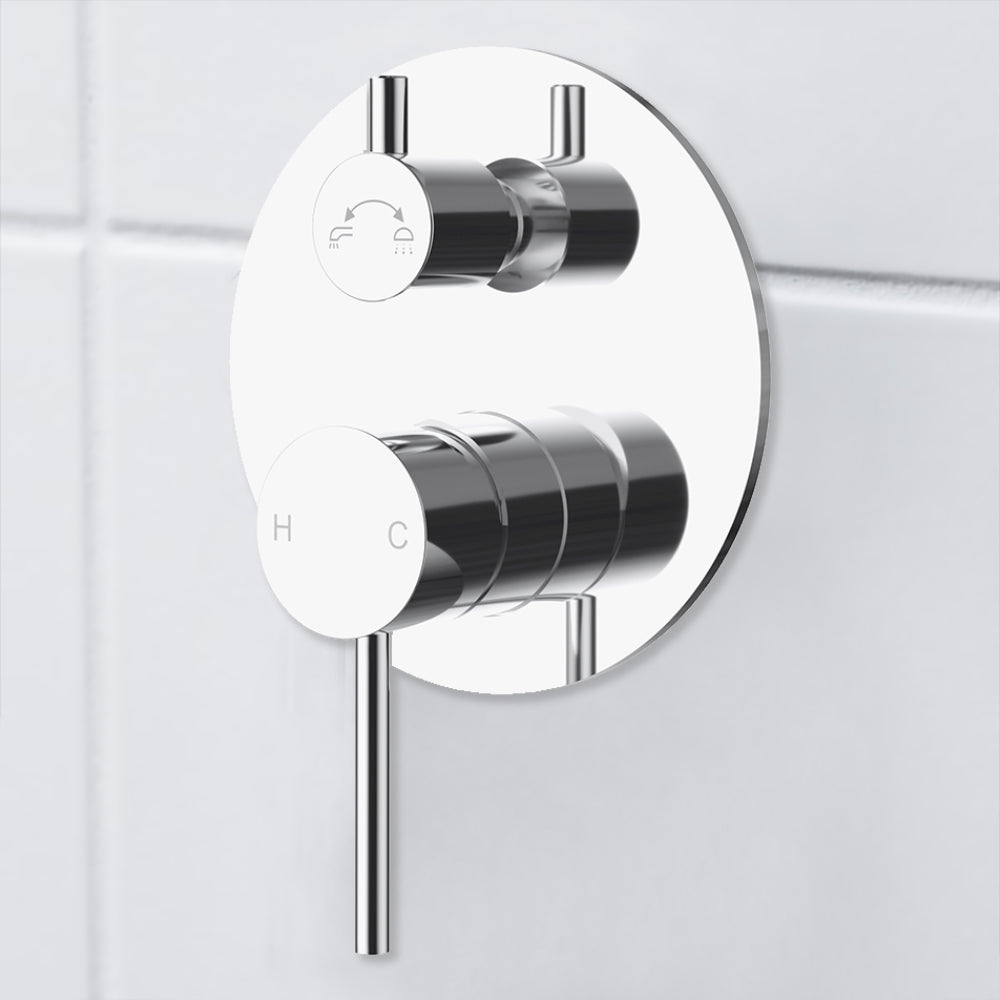 Otus Slimline SS Wall Diverter Mixer Trim Kits Chrome - PLC3002SS-TK-CH - Bathroom Hub