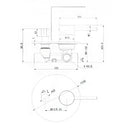 Otus Slimline SS Wall Diverter Mixer Trim Kits Matt Black - PLC3002SS-TK-MB