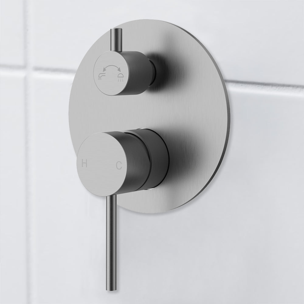 Otus Slimline SS Wall Diverter Mixer Trim Kits - PLC3002SS-TK - Bathroom Hub
