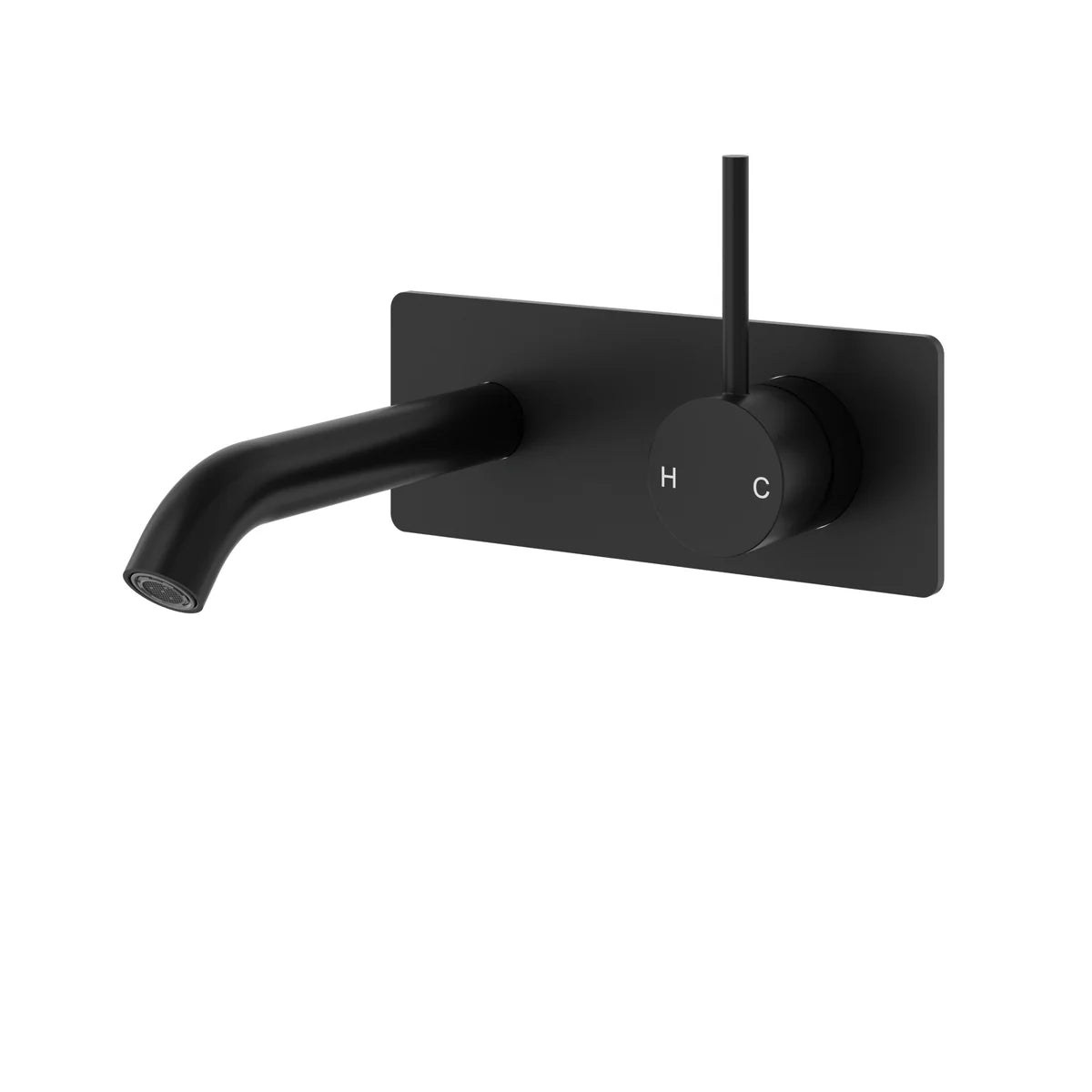 Otus Slimline Wall Basin Mixer Level Up Trim Kit Matt Black PLC3003SS-LU-TK-MB