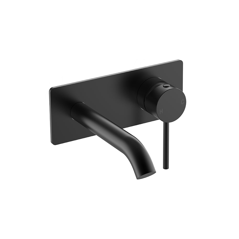 Otus Slimline SS Wall Basin Mixer Trim Kits Matt Black PLC3003SS-TK-MB - Bathroom Hub
