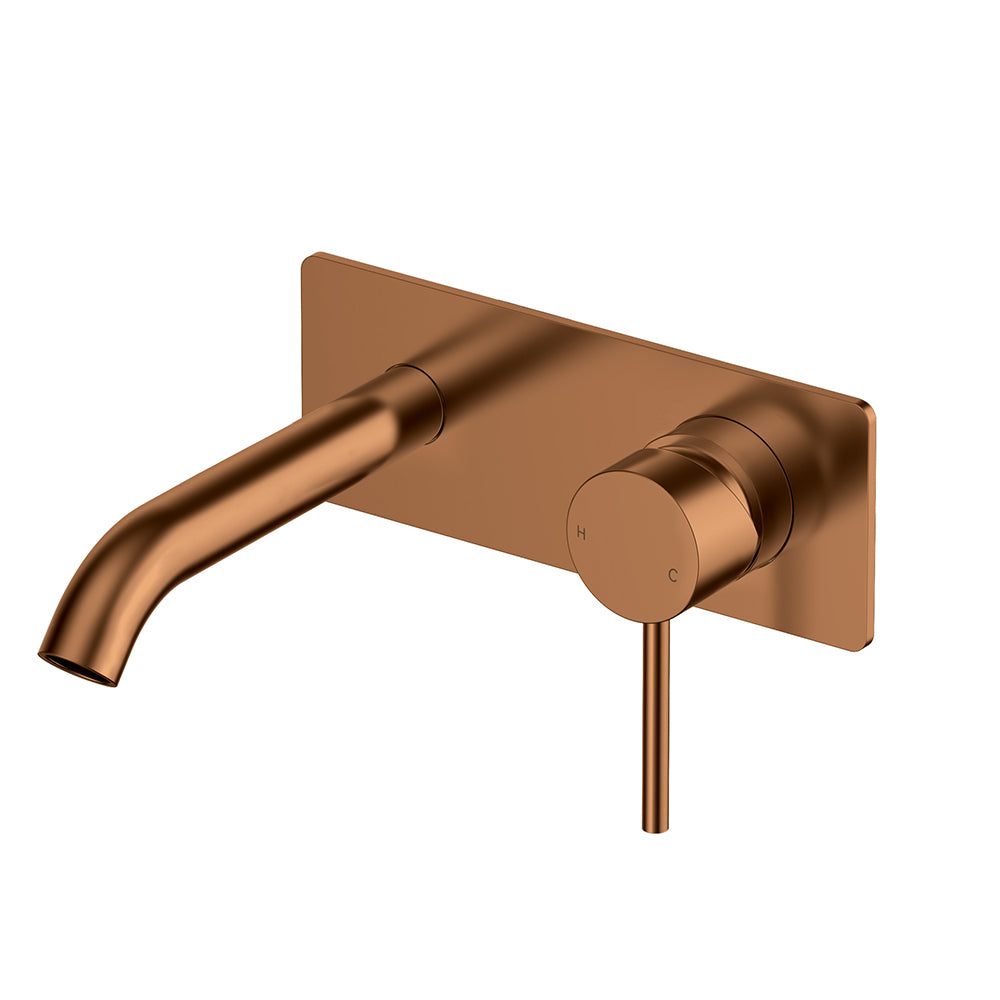 Otus Slimline SS Wall Basin Mixer Trim Kits Brush Copper PLC3003SS-TK-BC - Bathroom Hub